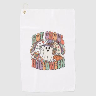 Hot Ghoul Halloween Ghost Witch Hat Skateboard Golf Towel