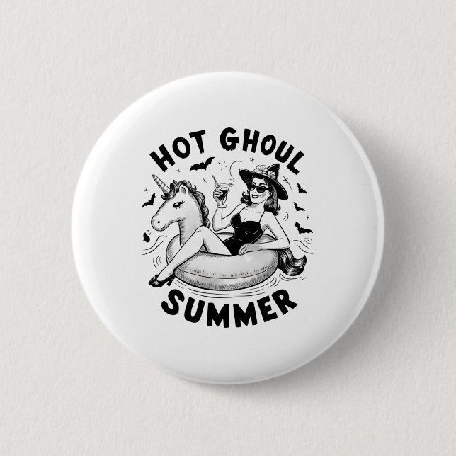 Hot Ghoul Summer Funny Halloween Outfit Costumes  6 Cm Round Badge (Front)