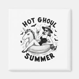 Hot Ghoul Summer Funny Halloween Outfit Costumes Magnet