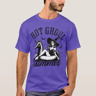 Hot Ghoul Summer Funny Witch Spooky Summer Vacatio T-Shirt