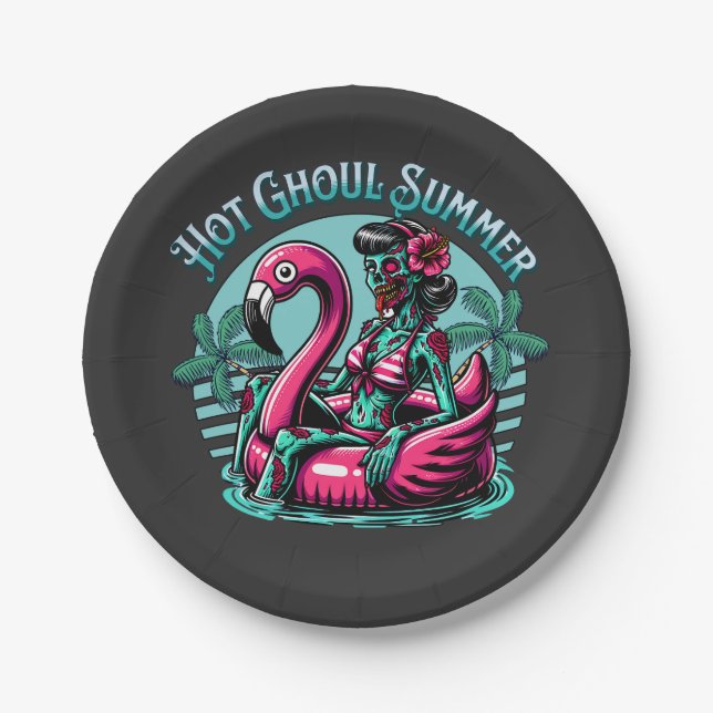 Hot ghoul summer paper plate (Front)