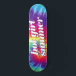 Hot Girl Summer Pink Blue Tie Dye Skateboard<br><div class="desc">Celebrate your hot girl summer with this awesome skate board. Email me at christie@christiekelly.com for help with custom items! Make it crafty,  people!</div>