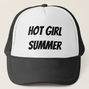 HOT GIRL SUMMER VIBES CUTE STYLISH MODERN MINIMAL  TRUCKER HAT