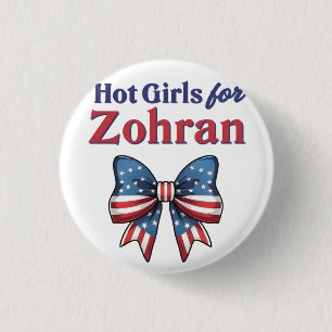 Hot Girls For Zohran Mamdani NYC Mayor USA 3 Cm Round Badge