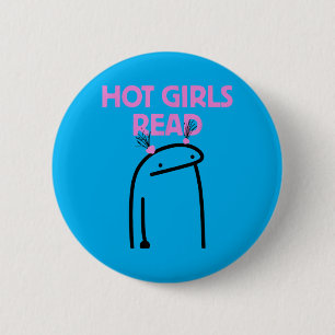 Hot Girls Read 6 Cm Round Badge