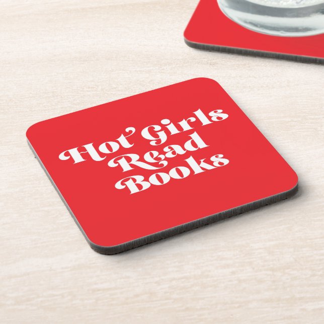 Hot Girls Read Books Coaster (Left Side)