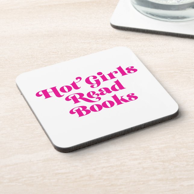 Hot Girls Read Books Coaster (Left Side)