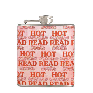 Hot Girls Read Books Hip Flask