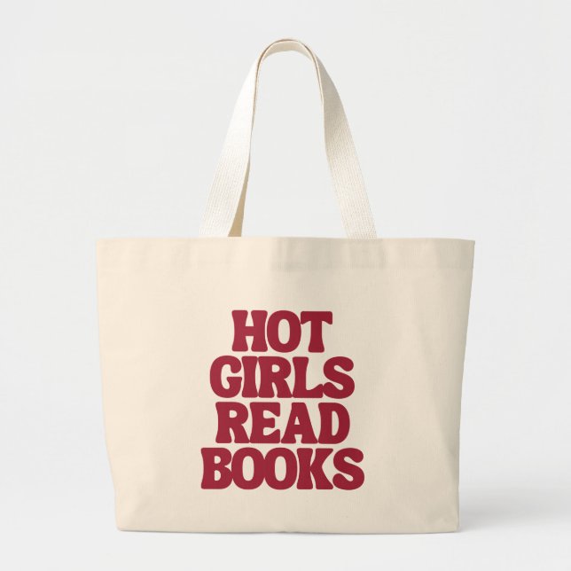 HOT GIRLS READ BOOKS – Jumbo Tote Bag ❤️‍🔥 (Front)