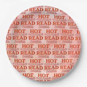 Hot Girls Read Books Paper Plate