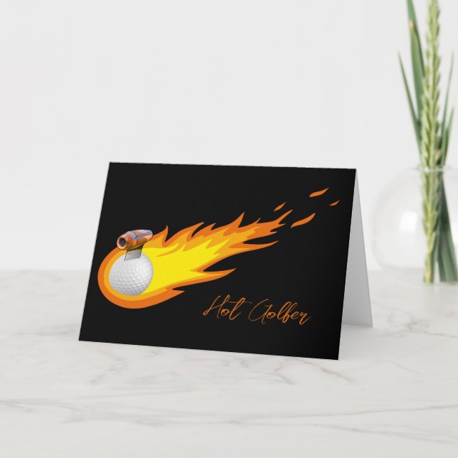 Hot Golfer Greeting Card (Front)