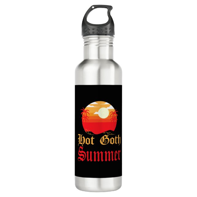 hot goth summer  710 ml water bottle (Front)