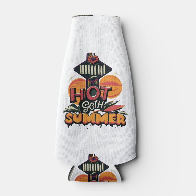 Hot Goth Summer Chic  Bottle Cooler (Front)