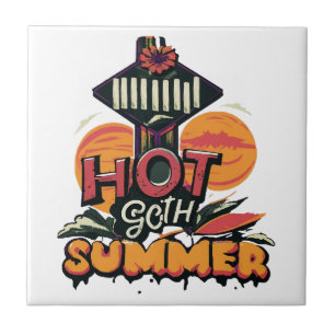Hot Goth Summer Chic Ceramic Tile