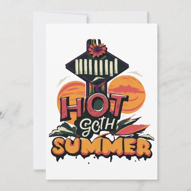 Hot Goth Summer Chic  Invitation (Front)