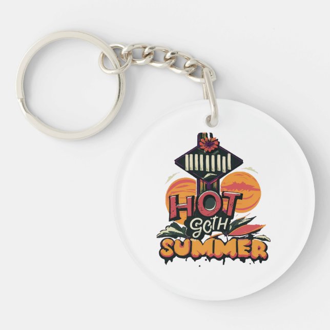 Hot Goth Summer Chic  Key Ring (Front)