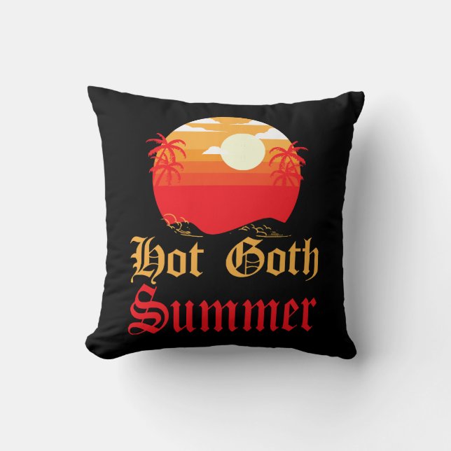 hot goth summer  cushion (Front)