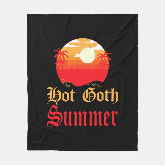 hot goth summer  fleece blanket (Front)