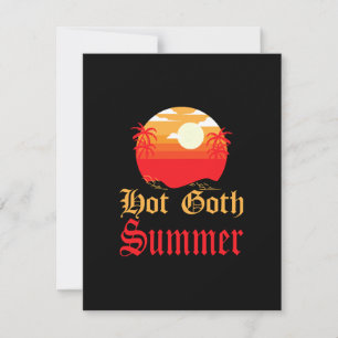 hot goth summer holiday card