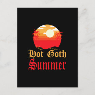 hot goth summer  holiday postcard