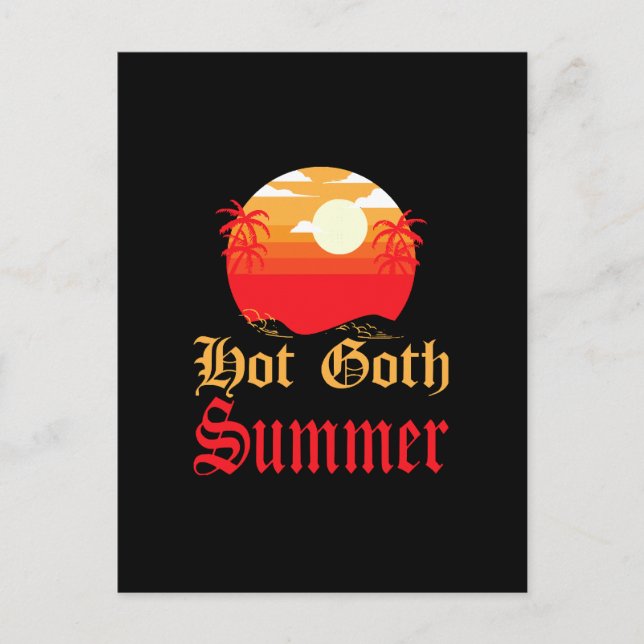 hot goth summer  holiday postcard (Front)
