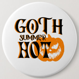 Hot Goth Summer-Horror Smiling Pumpkin 6 Cm Round Badge