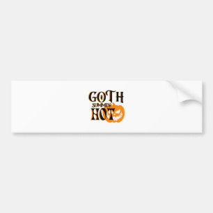 Hot Goth Summer-Horror Smiling Pumpkin Bumper Sticker