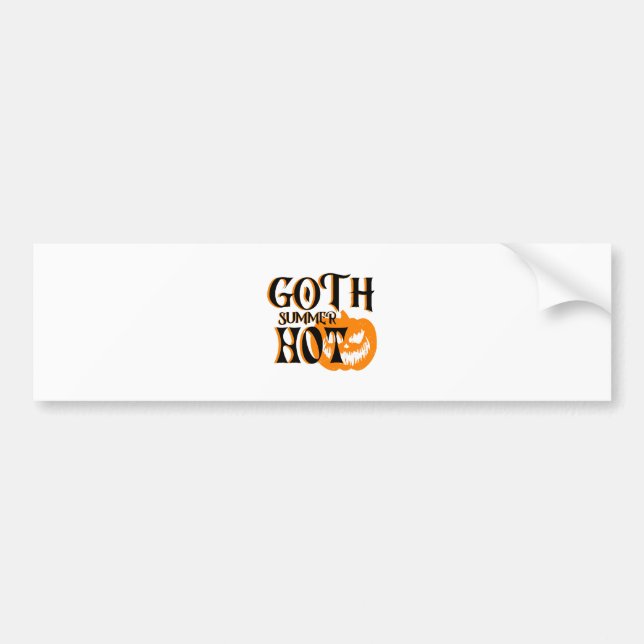 Hot Goth Summer-Horror Smiling Pumpkin Bumper Sticker (Front)