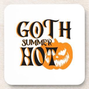 Hot Goth Summer-Horror Smiling Pumpkin Coaster