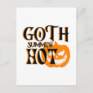 Hot Goth Summer-Horror Smiling Pumpkin Enclosure Card