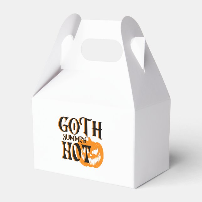 Hot Goth Summer-Horror Smiling Pumpkin Favour Box (Front Side)
