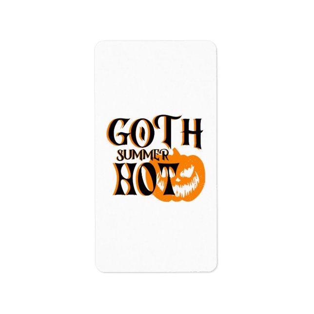 Hot Goth Summer-Horror Smiling Pumpkin Label (Front)