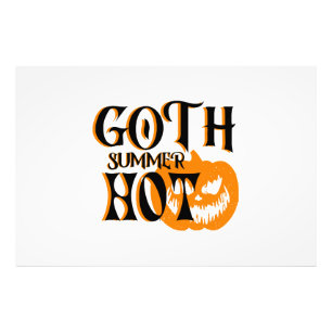 Hot Goth Summer-Horror Smiling Pumpkin Photo Print