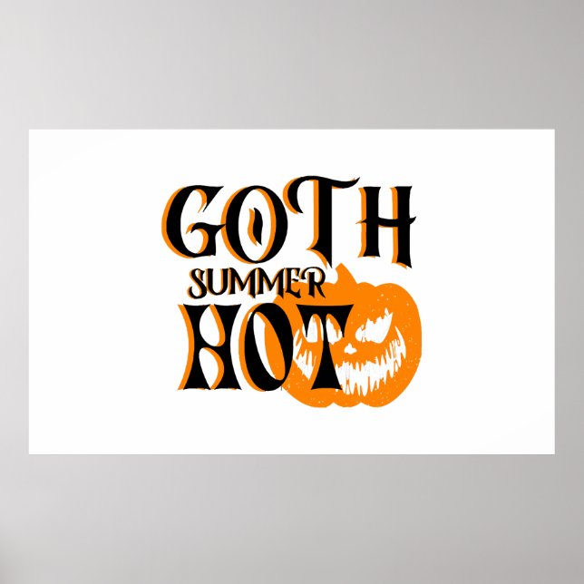 Hot Goth Summer-Horror Smiling Pumpkin Poster (Front)