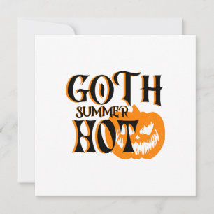 Hot Goth Summer-Horror Smiling Pumpkin Thank You Card