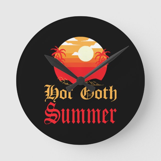 hot goth summer  round clock (Front)