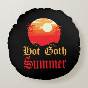 hot goth summer  round cushion
