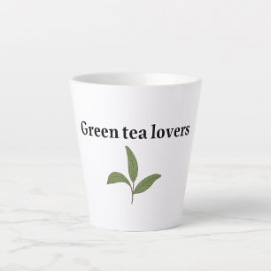 Hot green tea lovers  latte mug