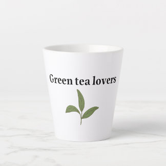 Hot green tea lovers latte mug