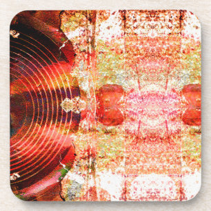 Hot grunge audio speaker coaster