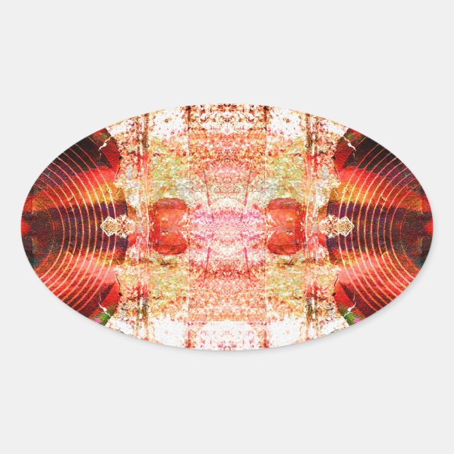 Hot grunge audio speakers oval sticker (Front)
