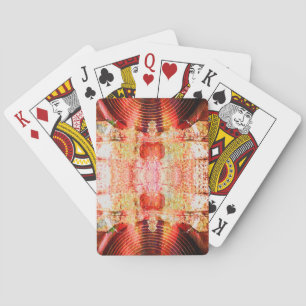 Hot grunge audio speakers playing cards