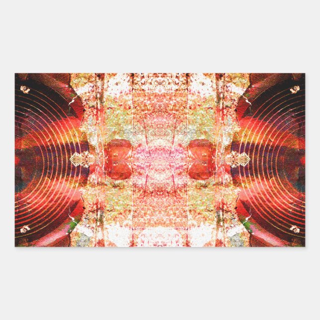 Hot grunge audio speakers rectangular sticker (Front)