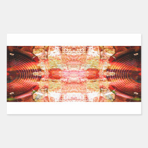 Hot grunge audio speakers rectangular sticker
