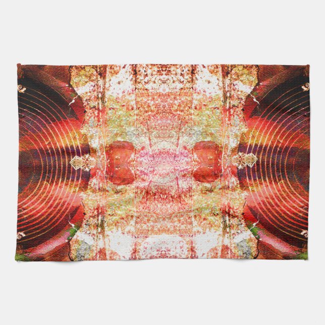 Hot grunge audio speakers tea towel (Horizontal)