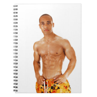 Hot Guy Awesome Ab Muscles Sexy Shirtless Notebook