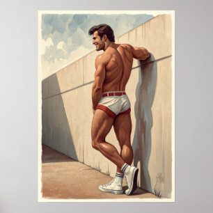 Hot guy on the wall poster