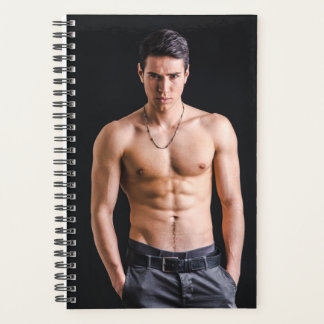 Hot Guy Sexy Man Shirtless Stud Poses Planner