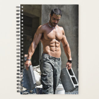 Hot Guy Sexy Shirtless Construction Worker Muscle Planner