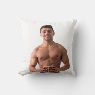 Hot Guy Sexy Shirtless Muscle Football Stud Hunk Cushion